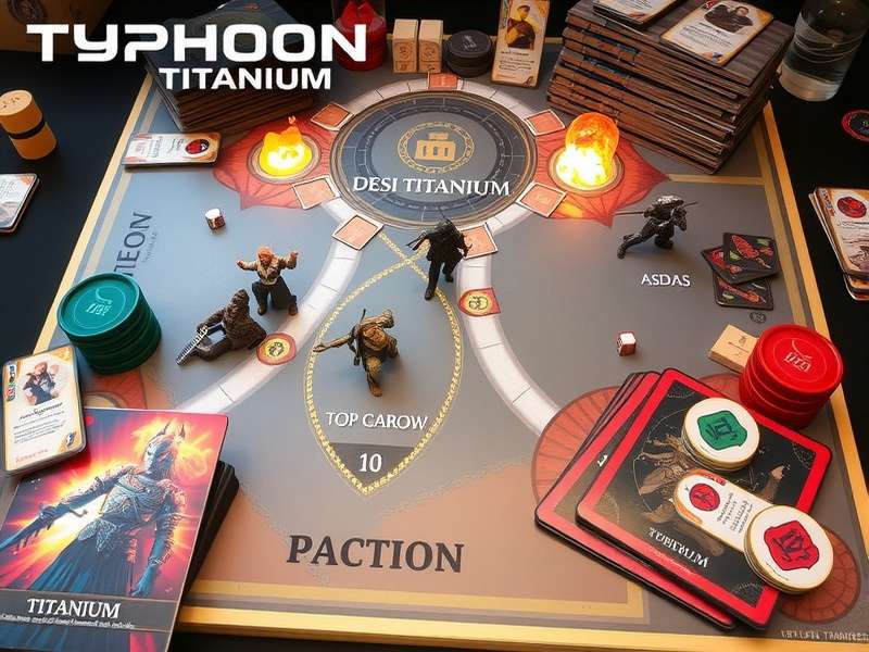 Typhoon Titanium game board showcasing tactical battle zones and desi-themed action elements